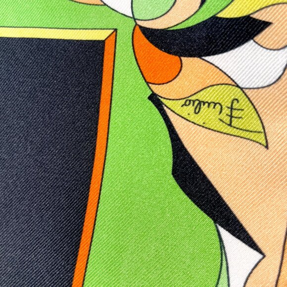 Emilio Pucci Vintage Italian Silk Scarf - Vibrant Abstract Design - Picture 7 of 15